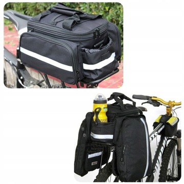 SAKWA ROWEROWA TORBA NA BAGAŻNIK WODOODPORNA 3w1