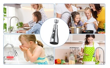 Смеситель для КУХНИ, удлинитель для смесителя, 3 режима, аэратор, адаптер