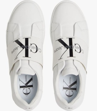 Calvin Klein Jeans buty Classic Cupsole Slipon 1 biały 38