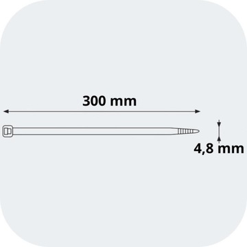КАБЕЛЬНЫЕ Стяжки ЧЕРНЫЕ ЗАЖИМЫ 4,8х300 мм 100 шт.
