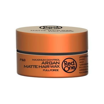 RedOne ARGAN MATTE HAIR WAX PASTA WOSK MATUJĄCY DO STYLIZACJI WŁOSÓW 150ml
