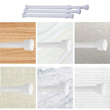 ТЕЛЕСКОПИЧЕСКИЙ КАРКАС ДЛЯ ОКОННЫХ ШТОР, БЕЛЫЙ 40-70см, 3ШТ.