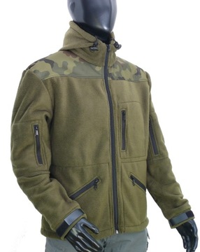 MEGA GRUBA KURTKA POLAR WOJSKOWY KAPTUR 6xKIESZ XL
