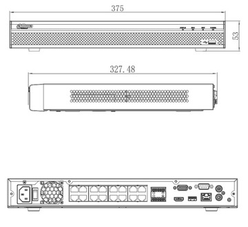 IP-рекордер DAHUA NVR4216-16P-4KS2/16PoE 4K