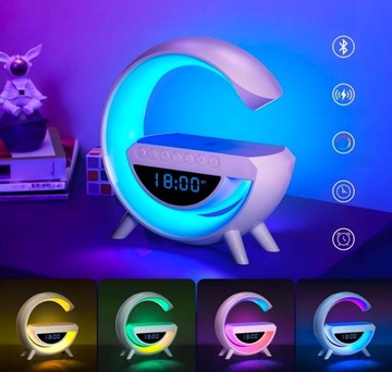 Светодиодная лампа RGB Динамик ИНДУКЦИЯ Зарядное устройство Часы Радио Будильник