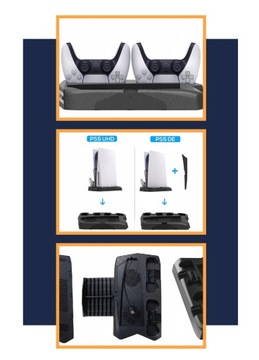 МНОГОФУНКЦИОНАЛЬНАЯ ОХЛАЖДАЮЩАЯ СТАНЦИЯ ДЛЯ PS5, ЗАРЯДНЫЕ ПОДСТАВКИ, ПОДСТАВКА, ИГРОВАЯ ПОДСТАВКА