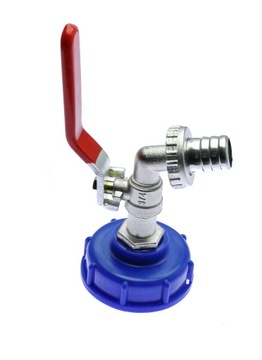 Металлический кран с клапаном Mauzer 1000 IBC PLUG Set STRONG
