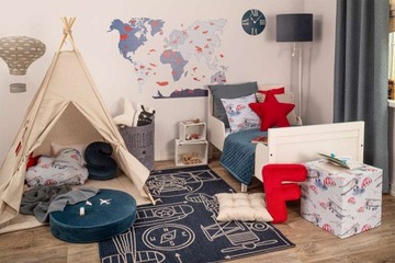 Yellow Tipi Poduszka literka K granat