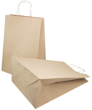 Torebki papierowe brązowe 30x17x42 gł 10 szt