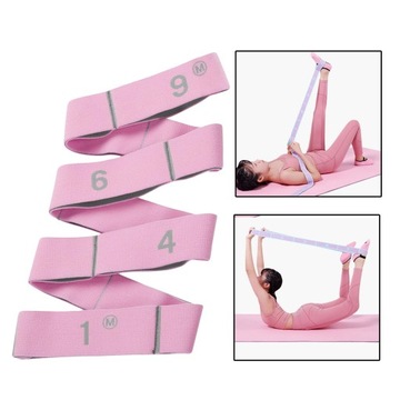 Resistance Band Gym Belt Multi Strap Stretch Stretching Strap for Pink