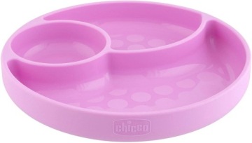CHICCO Easy Меню тарілка з трьома відділеннями силіконова з присоскою 12 міс.+