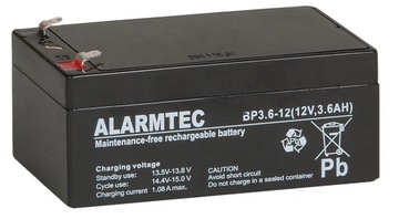 Akumulator ALARMTEC 12V 3,6Ah BP 3,6-12 - AGM do UPS kas drukarek alarmów