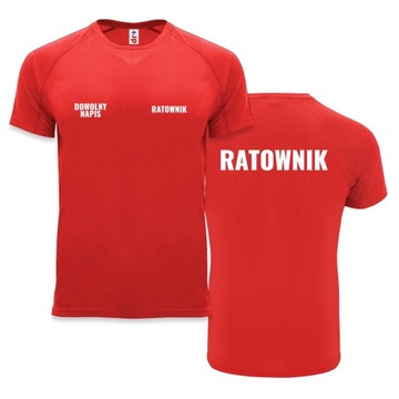 Koszulka techniczna RATOWNIK wodny wopr basenowy ratownictwo +dowolny napis