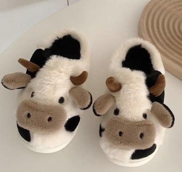 ТАПОЧКИ ЖЕНСКИЕ ТЕПЛЫЕ ДОМАШНИЕ КОРОВЫ BAMBOSZE BAMBOOSZ ДЕТСКИЕ ТАПОЧКИ НА ТОЛСТОЙ ПОДОШВЕ размер 36-37
