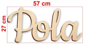 Деревянная надпись Любое имя ребенка на стене двери, 4-5 букв Nikoś POLA