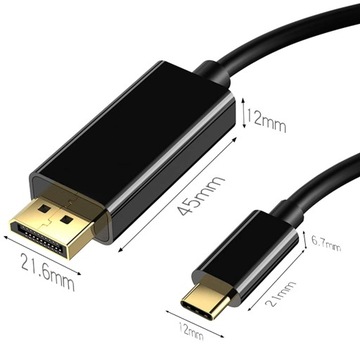 КАБЕЛЬ-АДАПТЕР USB-C 3.1 TYPE C НА HDMI 4K, 200 СМ