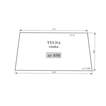 szyba tylna górna Fendt Farmer LS LSA 178810050410