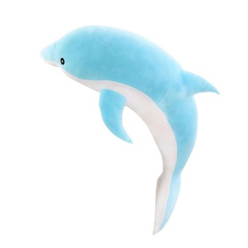 Kreatywna pluszowa zabawka delfin śpiąca niebieska 100cm