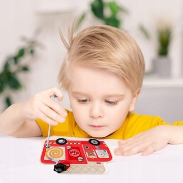 ДЕРЕВЯННЫЙ ПАЗЛ МОНТЕССОРИ ДЛЯ ПОВОРАЧИВАНИЯ ОХРАННИКОВ