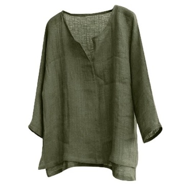 KOSZULA MĘSKA CASUAL LNIANA PRZEWIEWNA OVERSIZE