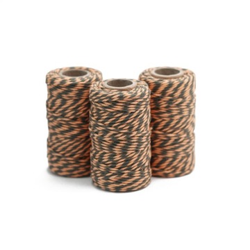 Sznurek bawełniany khaki brzoskwinia 2mm 100g 65m
