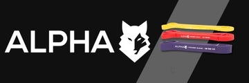 Набор из 3 десен сопротивления для упражнений с бесплатной ручкой - полоса мощности альфа