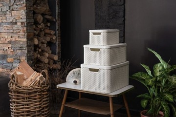 CURVER koszyk, pojemnik Rattan Syle M pokrywa 18l