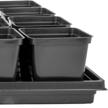 Горшки с подставкой Для посева и рассады Минишкларенка 24 шт 0,5л.