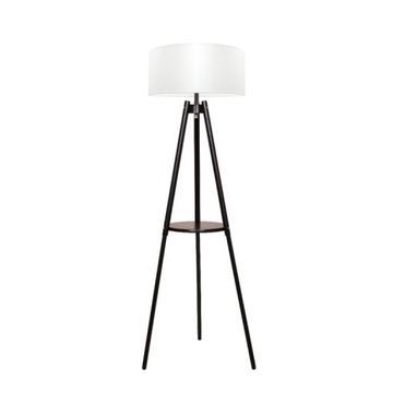 LAMPA STOJĄCA PODŁOGOWA LS-094 DREWNO ABAŻUR