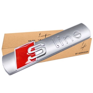 ЗАМЕНА ЭМБЛЕМЫ НА НАКЛЕЙКУ ДЛЯ ЗНАЧКА S-LINE, МАТОВОЕ СЕРЕБРЯНОЕ СЕРЕБРО