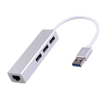 Мультипорт USB на 3 USB + RJ45 SPU-M06 серебристый