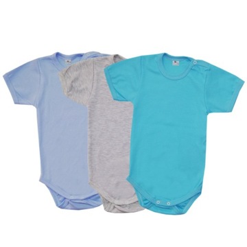 Body krótki rękaw 110 cm 3 szt boy
