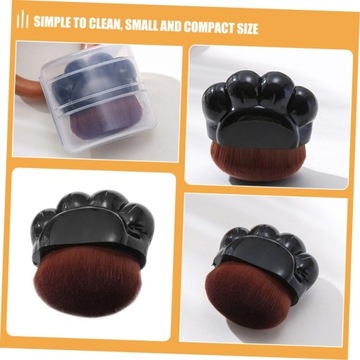 2 шт. Кисть для тональной основы кошачьего когтя Кисть для рассыпчатой ​​пудры