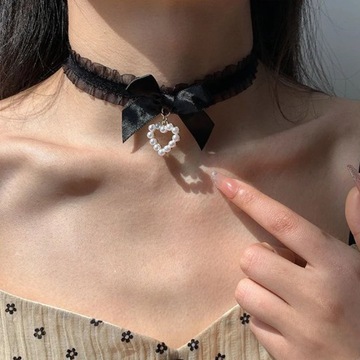Women's Cute Collar Lolitas Handmade Vintage Lace Heart Choker For Women