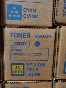 Желтый тонер Konica TN328Y, оригинал, 14 000 страниц.