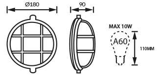 PLAFON LED LAMPA SUFITOWA ZEWNĘTRZNA 1xE27 IP65