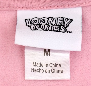 Bluza damska z kapturem Looney Tunes Zwariowane Melodie r. M różowa nadruk