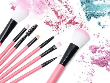 НАБОР ПРОФЕССИОНАЛЬНЫХ КИСТЕЙ ДЛЯ МАКИЯЖА 12 ШТ. В СИНТЕТИЧЕСКОМ ПОКРЫТИИ