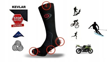 Skarpety Kevlar Trek Merynos Supermocne Silv 43-46