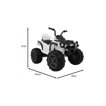 Детский аккумулятор Quad ATV 2,4 ГГц Белый + Пульт дистанционного управления + Колеса EVA
