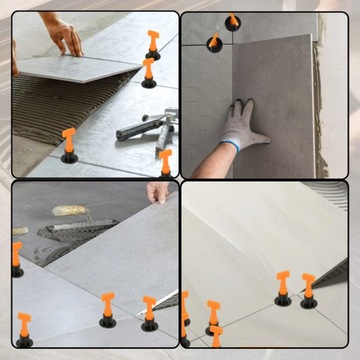 СИСТЕМА ВЫРАВНИВАНИЯ ПЛИТКИ ЗАЖИМЫ КЛИНЬИ КРОНШТЕЙНЫ НАБОР 100 шт.