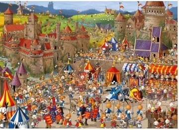 Puzzle 1000 Bitwa królików (Puzzle+plakat)
