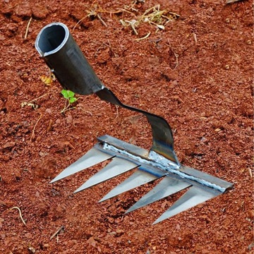 Ручные садовые грабли для удаления сорняков с 5 зубьями