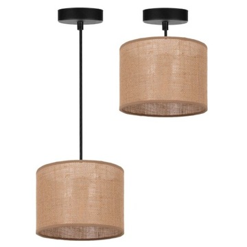 NOWOCZESNA BOHO LAMPA SUFITOWA WISZĄCA JUTA JUTOWA