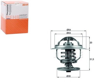 BEHR TERMOSTAT VW 87C 1,9TDI/2,0TDI AUDI/SEAT/SKOD