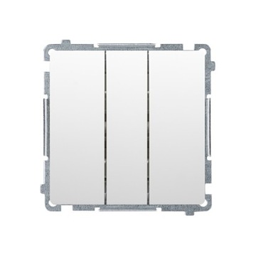 Wyłącznik łącznik POTRÓJNY z LED biały Simon Basic