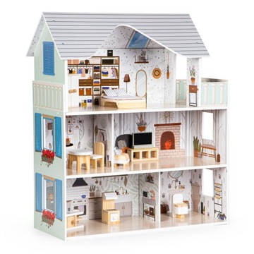Кукольный домик с мебелью Резиденция Эмма ECOTOYS