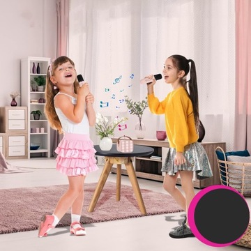 Караоке для детей, портативная Bluetooth-колонка с 2 микрофонами