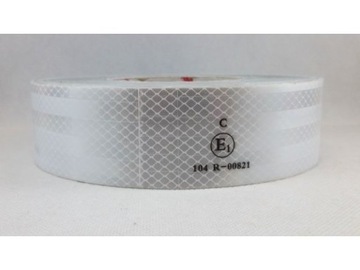 TAŚMA ODBLASKOWA SAMOPRZYLEPNA 1M X 5CM CZERWONA HOMOLOGACJA