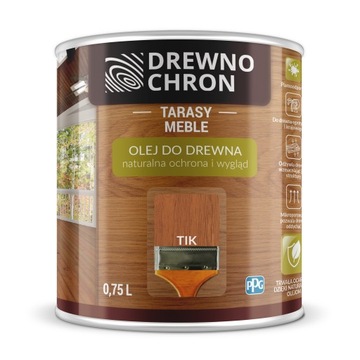 DrewnoChron Olej do drewna tarasów 0,75L Tik
